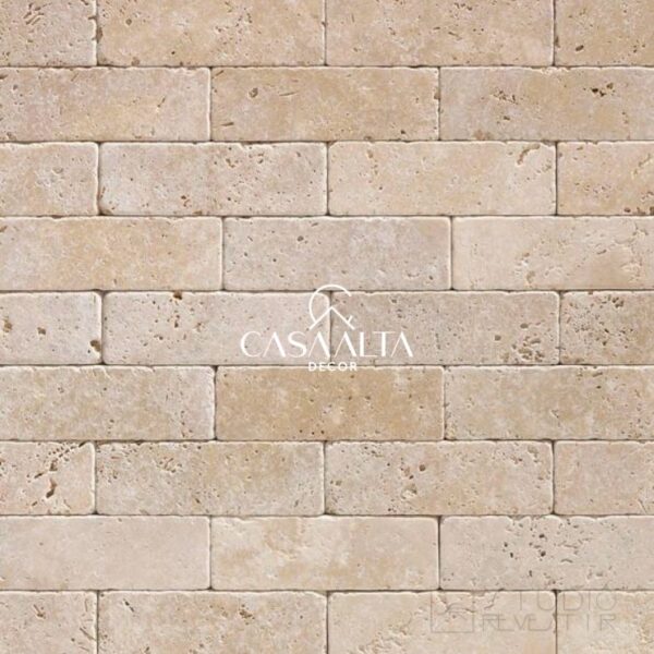 TRAVERTINO - ANTICATO LIGHT (TIJOLINHO) <br> 7,5cm x 20,3cm <br> (valor por m²)